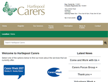 Tablet Screenshot of hartlepoolcarers.org.uk